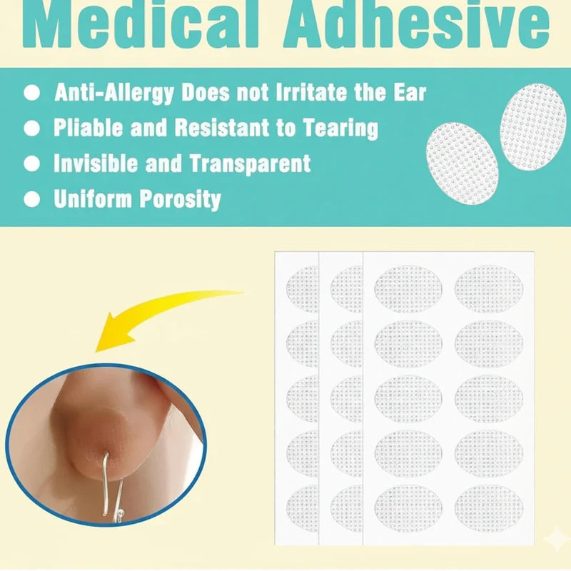 Invisible Earlobe Support Patches – 200 PCS (Buy 1 Get 1 FREE)